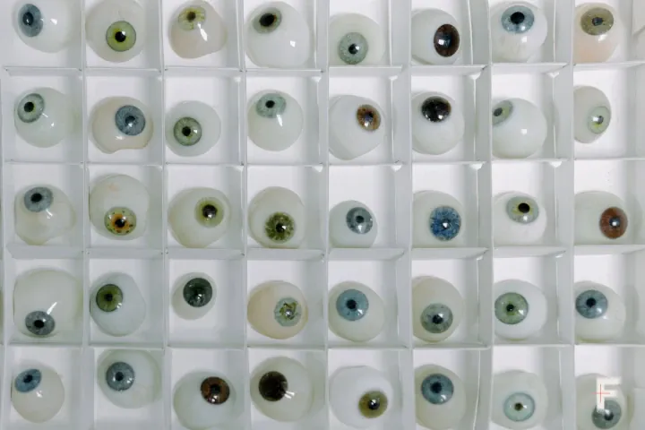 Prosthetic eyes, Lviv, Ukraine, April 15, 2026. (Anna Zubenko/Frontliner) Prosthetic eyes, Lviv, Ukraine, April 15, 2026. (Anna Zubenko/Frontliner)