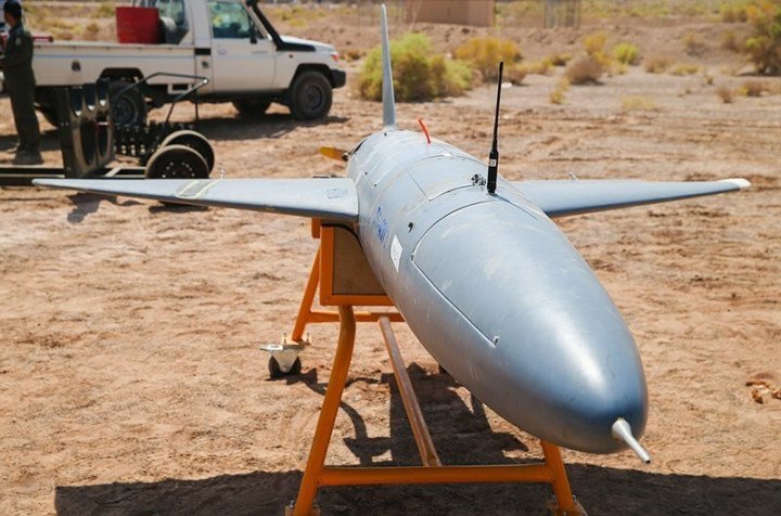 Iranian Arash-2 drone during drills in 2022. (Source: Wikimedia) Iranian Arash-2 drone during drills in 2022. (Source: Wikimedia)