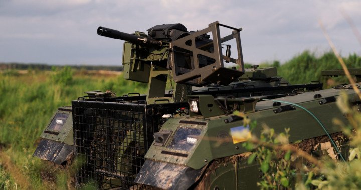 Ground-based THeMIS drone with a “Burya” turret. (Source: Militarnyi)
