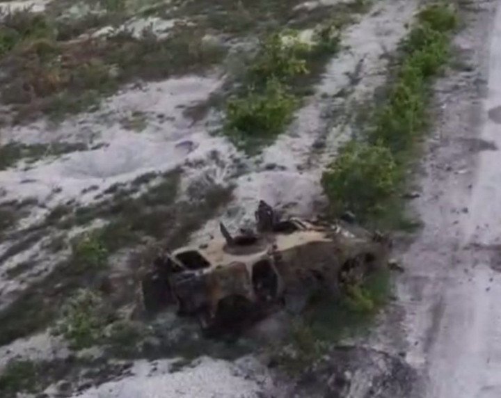 Destroyed Italian Puma 4×4 APC Documented Near Bilohorivka, Luhansk Region. (Photo: Open source)