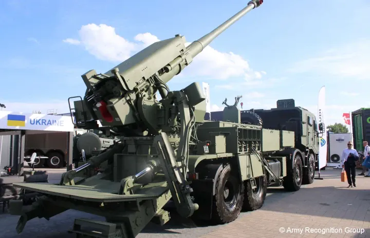 Obús autopropulsado ucraniano 2S22 Bohdana de 155 mm, conforme con los estándares de la OTAN, sobre chasis 8×8, probado en combate en fuego de precisión de largo alcance (Fuente: Army Recognition).