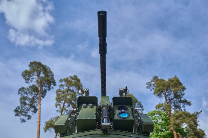 Sky Sentinel automated anti-drone turret. (Source: UNITED24 Media)