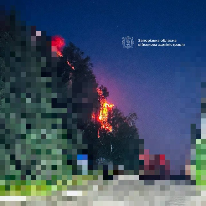 A fire burns at an infrastructure site in Zaporizhzhia following a Russian overnight attack on June 2, 2026. (Source: Zaporizhzhia Regional Military Administration) A fire burns at an infrastructure site in Zaporizhzhia following a Russian overnight attack on June 2, 2026. (Source: Zaporizhzhia Regional Military Administration)