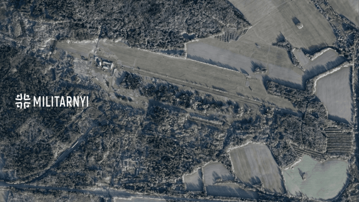 Visualization based on a Planet Labs satellite image from November 16, 2025, showing ongoing construction at the former Krichev-6 airfield in Belarus, identified by analysts as a potential base for Russia’s Oreshnik missile system. (Source: Militarnyi) Visualization based on a Planet Labs satellite image from November 16, 2025, showing ongoing construction at the former Krichev-6 airfield in Belarus, identified by analysts as a potential base for Russia’s Oreshnik missile system. (Source: Militarnyi)