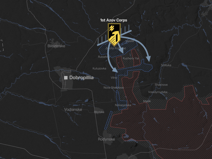 Map displaying Ukraine’s operation east of Dobropillia, the Donetsk region, on August 14-16, 2025. Graphic: UNITED24 Media