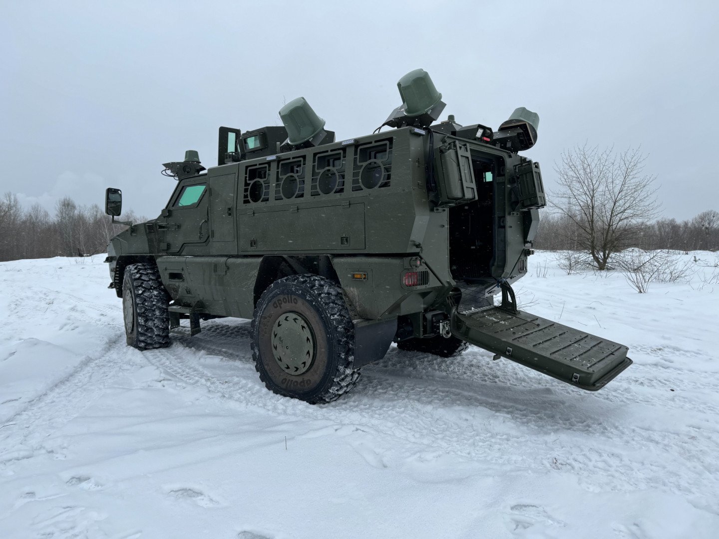 Ukraine Showcases New MAC OWL MRAP Shielded By 10 Anti-Drone Electronic ...