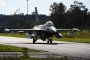 Belgian F-16 fighter jet departs for NATO Baltic air policing mission in Estonia from Florennes Air Base, Belgium, October 2022. (Source: Getty Images)