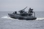 Ukrainian SeaBaby naval drone on display, featuring upgraded engines, navigation systems, and strike capabilities. (Source: Getty Images)