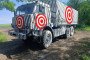 Illustrative image. Russian “camouflaged” military truck with added strike marks.