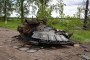 A turret from a destroyed Russian tank in the liberated village of Vil’khivka, Kharkiv region, Ukraine, on May 17, 2022. (Source: Getty Images)