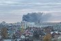 Heavy black smoke rises over the city of Orel. (Photo: Telegram / Exilenova+)