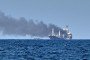 Cargo ship Royad Mammadov burns in the Black Sea after a reported Russian drone strike on October 5, 2026. (Source: Open source)