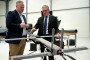 Britain’s Prime Minister Keir Starmer looks at a drone that is fired from a Varta system as he visits STARK, a leading defense tech company, on June 5, 2026, in Swindon, England.