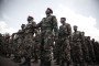New recruits for the Central African Armed Forces march in formation during an award presentation in Berengo on August 4, 2018. (Source: Getty Images)