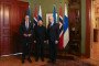 President of Finland Alexander Stubb, President of Ukraine Volodymyr Zelenskyy, and Prime Minister of Norway Jonas Gahr Støre. (Source: Getty Images)