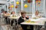 Children eat lunch in an underground metro station classroom in Kharkiv, Ukraine, on October 15, 2024. (Source: Getty Images)
