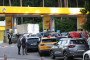 Cars wait in line for a fuel truck to arrive at a Rosneft gas station when only diesel fuel is on sale, on August 21, 2026, in Dedovsk, Russia.