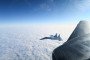 Russian Su-35S fighter jets with a Tu-22M3 long-range bomber being escorted by Swedish airplanes, January 23, 2026. (Source: Swedish Air Force)