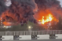 Flames engulf Russia’s Tuapse oil refinery following a Ukrainian drone strike. (Source: Volodymyr Zelenskyy)