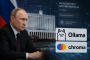 Illustration showing Russian Leader Vladimir Putin, Russia’s Government House, and the logos of Ollama and ChromaDB. (Source: UNITED24 Media)