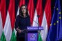 Dr. Anita Orbán speaks before Péter Magyar, Hungarian Prime Minister, delivers an annual state of the nation speech, on February 15, 2026 in Budapest, Hungary. (Source: Getty Images)