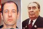 A split image showing Anton Milaev (left), the 45-year-old adopted great-grandson of former Soviet leader Leonid Brezhnev (right). (Source: Sternenko / Telegram)
