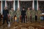 Volodymyr Zelenskyy stands with defense officials and commanders following a major restructuring of Ukraine’s military leadership. (Source: Volodymyr Zelenskyy)