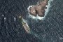 Oil spills from a tanker. (Source: Planet Labs PBC/Handout via REUTERS)