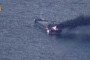 Fire aboard a cargo ship following a Russian attack in the Black Sea. (Source: Ukrainian Navy)