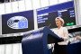 European Commission President a von der Leyen delivers a speech during her annual State of the Union address at a plenary session of the European Parliament in Strasbourg, eastern France on September 16, 2026. (Source: Getty Images)