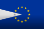 Illustrative graphic of the European Union flag with a forward-pointing arrow symbolizing progress toward EU integration. (Source: Oleksandr Manukians / UNITED24 Media)