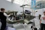 Russian made drones are on display during a forum involving developers, manufacturers, and operators of unmanned and robotic systems in Skolkovo Innovation Center outside Moscow on August 14, 2025. (Source: Getty Images)