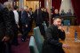 Ukraine’s President Volodymyr Zelenskyy sits at a table before a meeting with the President of Norway’s Parliament at the Storting on October 21, 2026.