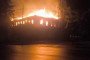 Fire following a Ukrainian drone strike in occupied Snizhne, Donetsk region, on May 19, 2026. (Source: Exilenova+)
