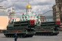 Buk-M3 air defense missile systems during a Victory Day parade rehearsal in Moscow on May 7, 2021. (Source: Getty Images)