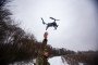 Ukrainian army soldiers release a reconnaissance drone on the Sumy front, in Sumy, Ukraine, on January 28, 2026. (Source: Getty Images)