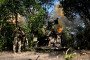 Soldiers from the 148th Separate Artillery Zhytomyr Brigade of the Ukrainian Armed Forces fire a CAESAR self-propelled howitzer in the Oleksandrivka sector, Dnipropetrovsk region, Ukraine, on June 23, 2026. (Source: Getty Images)