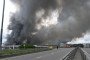 Black smoke billows from the area of Gazprom Neft Moscow oil refinery, located on the southeastern outskirts of Moscow, on June 18, 2026. (Source: Getty Images)