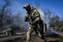 A soldier carries a rifle on Day Zero of Basic Military Training at the 118th Separate Mechanised Brigade of the Ukrainian Armed Forces on April 5, 2026. Illustrative photo. (Source: Getty Images)