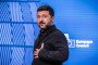 Ukrainian President Volodymyr Zelenskyy leaves a press conference during the EU summit in Brussels, Belgium, on October 16, 2026. (Source: Getty Images)