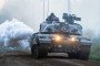 British Challenger 2 main battle tanks during an Exercise Spring Storm in Estonia, Spring 2026.