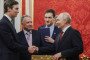 Russia's leader Vladimir Putin welcomes US special envoy Steve Witkoff and Jared Kushner prior to their talks in Moscow on September 5, 2026. (Source: Getty Images)
