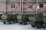 HIMARS rocket launchers are seen placed on military vehicles at the military 1st Transport Aviation Base in Warsaw on May 15, 2023. (Source: Getty Images)