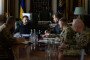 Ukrainian President Volodymyr Zelenskyy meets with top military leaders to discuss structural reforms and air defense countermeasures. (Source: Volodymyr Zelenskyy)