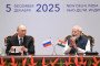 Russian leader Vladimir Putin and India’s Prime Minister Narendra Modi attend a plenary session of the India-Russia trade forum in New Delhi on December 5, 2025.