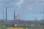 Smoke rises near Russia's Kurganmashzavod defense plant in Kurgan following reported explosions on July 1, 2026. (Source: Astra)