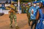 Russian security forces taking measures around the site at UCATEX Stadium for his election meeting, ahead of the presidential elections in Bangui, Central African Republic. (Source: Getty Images)