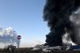 A large plume of smoke rises over St. Petersburg following a Ukrainian drone strike targeting logistics facilities operated by Wildberries, Russia’s largest online retailer, on July 24, 2026 in St. Petersburg, Russia. (Source: Getty Images)