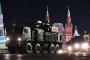 Russian Pantsir-SA air defense systems drive through Moscow’s Red Square during a nighttime rehearsal for the Victory Day parade on May 3, 2017. (Source: Getty Images)