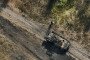 An aerial view of bodies of Russian soldiers and a destroyed Russian armored vehicle after the assault on a small settlement of Tsukurine on September 30, 2024, on the Pokrovsk frontline, Ukraine. (Source: Getty Images)